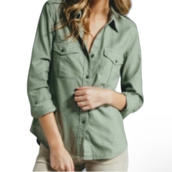 Theory Elden Kenly Button Front Top Shirt Sz Small - Picture 1 of 9